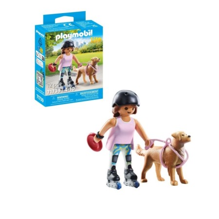 Playmobil - Figurina patinatoare cu animalut de colectie caine Retriever Playmobil - 1